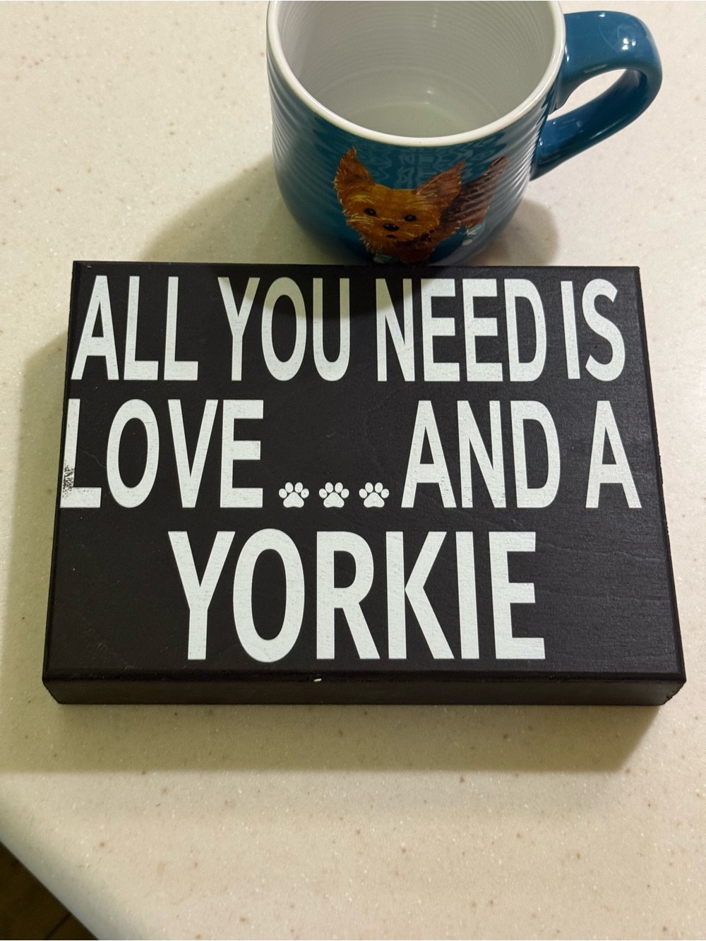 Yorkie accessories Bundle- Ceramic coffee mug, wall decor and gift cards - Picture 4 of 9